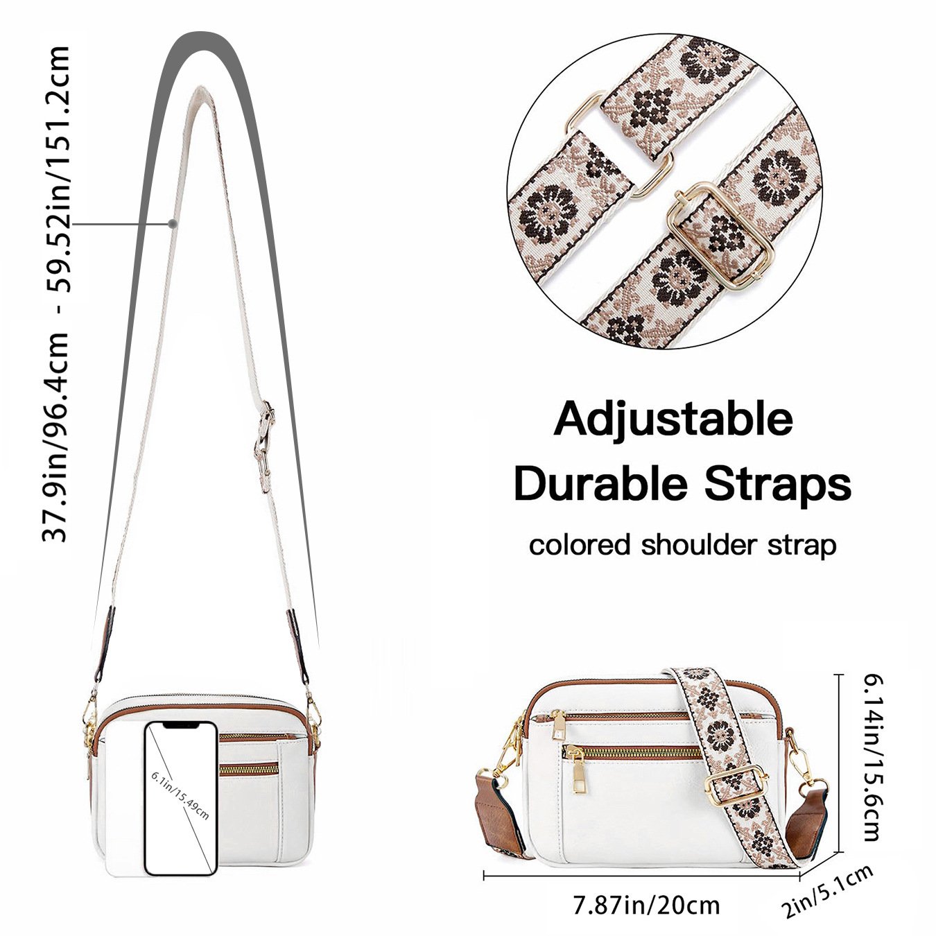 Handmade Colorful Straps Crossbody Leather Bags & Purse