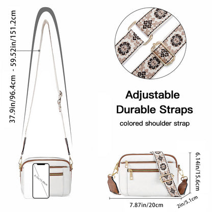 Handmade Colorful Straps Crossbody Leather Bags & Purse