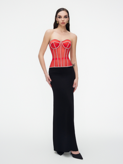 Secret form bra with rhinestones