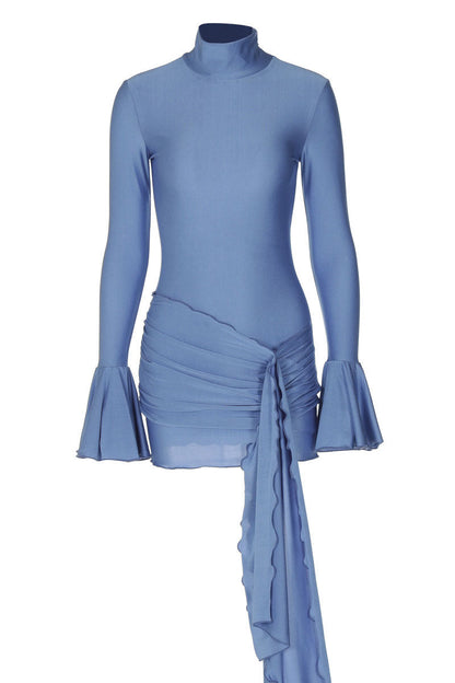 Minimalist Charm Solid Color Slim Dress
