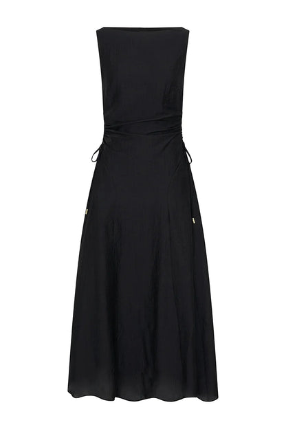 Ebony Ruched Midi Dress