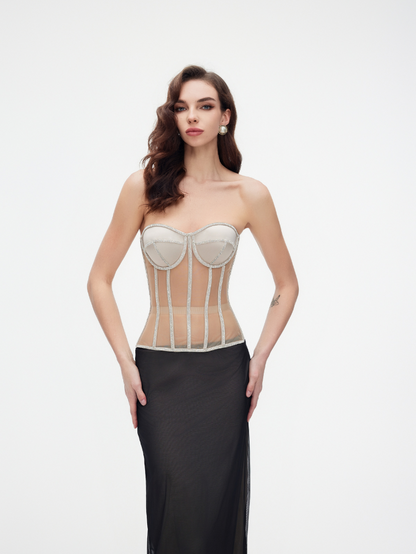 Secret form bra with rhinestones